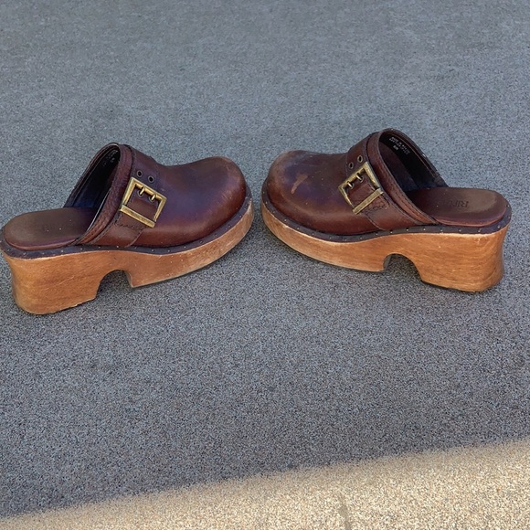 Vintage Rinaldi Wooden and leather clogs - Picture 4 of 5
